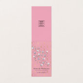 Roze Diamond Sparkle Glitter Visitekaartje (Buitenkant ongevouwen)