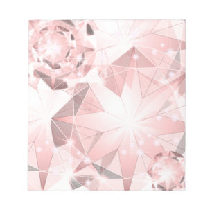 Roze Diamond Sparkle op Light Pastel Brilliant Notitieblok