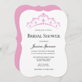  Roze Diamond Tiara Vrijgezellenfeest Invite Kaart (Voorkant / Achterkant)