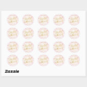 Roze Diamond Vrijgezellenfeest Ronde Sticker (Vel)