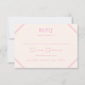 Roze Diamond Wedding RSVP Kaart (Voorkant)