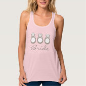 Roze Diamond Wedding Verloving Ring BRIDE Tanktop (Voorkant)