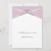 Roze Diamonds Roze Sweet 16 Birthday Party Kaart (Achterkant)