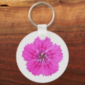 Roze Dianthus Sleutelhanger (Voorkant)