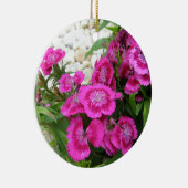 Roze Dianthus/Sweet William Keramisch Ornament (Rechts)
