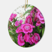 Roze Dianthus/Sweet William Keramisch Ornament (Links)