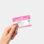 Roze Diensthond 2 Logo & Foto ID Badge (Handheld)