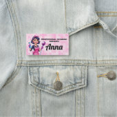 Roze Dienstmeid Schoonmaakbedrijf Naamplaatje (In situ)