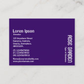 Roze (diep Paars) Visitekaartje (Achterkant)