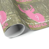 Roze, diepgepersonaliseerde verlooppapier voor de  cadeaupapier (Rol Hoek)