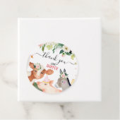 Roze dieren van de bloementeelt Birthday Hartelijk Bedankjes Labels (In situ)