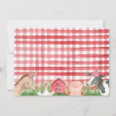 Roze dieren van de bloementeelt Birthday Hartelijk Kaart (Achterkant)