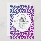 roze dierenkrans, luipaard, cheetah-verjaardag kaart (Voorkant)