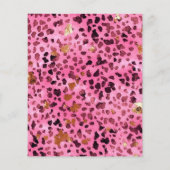 Roze Dierenprint 21e Verjaardag Uitnodiging (Achterkant)