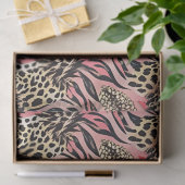 Roze Dierenprint Fusion - Naadloos patroon Tissuepapier (Geschenk)
