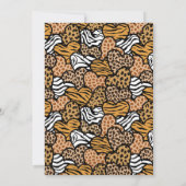 Roze Dierenprint Hart Galentine's Day Feestje Kaart (Achterkant)