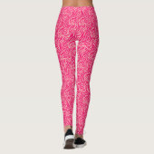 Roze Dierenprint Tiger Stripes Leggings (Achterkant)