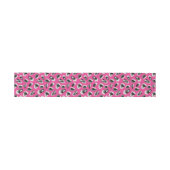 Roze dierenprintpatroon uitnodigingen wikkel (Vlak)