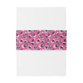Roze dierenprintpatroon uitnodigingen wikkel (Achterkant Voorbeeld)