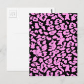 Roze dierenspots briefkaart (Voorkant / Achterkant)