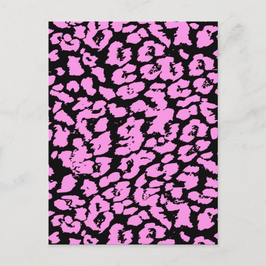 Roze dierenspots briefkaart (Voorkant)
