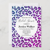 roze dierlijke afdruk, luipaard, cheetah vrijgezel kaart (Voorkant)