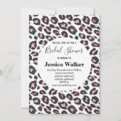 roze dierlijke afdruk, luipaard, cheetah vrijgezel kaart (Voorkant)