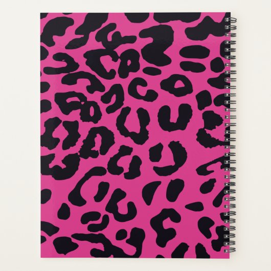 Roze dierlijke afdruk, niet bijgewerkt planner (Achterkant)