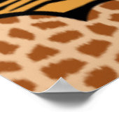 Roze dierlijke drukharten voor meisjes met een naa poster (Hoek)