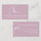 roze Dierlijke Vis manta straal stingray Visitekaartje (Voorkant / Achterkant)