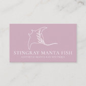 roze Dierlijke Vis manta straal stingray Visitekaartje (Voorkant)