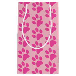 Roze dierpootafdruk klein cadeauzakje