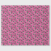 Roze dierprint cadeaupapier (Vlak)