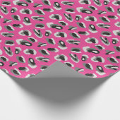 Roze dierprint cadeaupapier (Hoek)