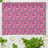 Roze dierprintpatroon theedoek (Gevouwen)