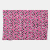 Roze dierprintpatroon theedoek (Horizontaal)