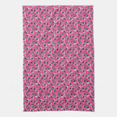 Roze dierprintpatroon theedoek (Verticaal)