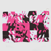 Roze digitale abstracte plaid golfhanddoek (Horizontaal)
