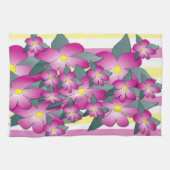 Roze digitale bloem keukenhanddoek (Horizontaal)