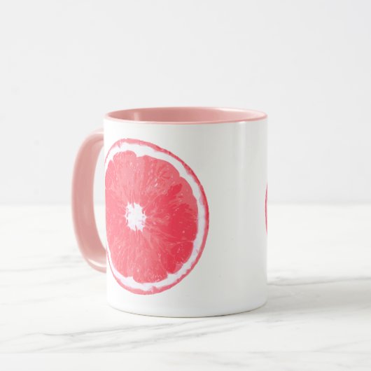 Roze digitale graffruitenschilderingen mok (Voorkant links)