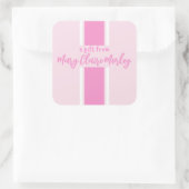 Roze dikke streep cadeau Sticker (Tas)
