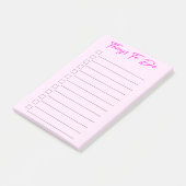 Roze dingen om te doen post-it® notes (Schuin)