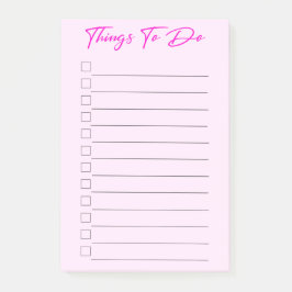 Roze dingen om te doen post-it® notes