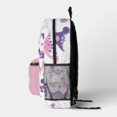 Roze Dino Kinderen Rugzak - Aangepaste Naam (Rechts)