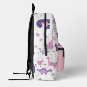 Roze Dino Kinderen Rugzak - Aangepaste Naam (Links)