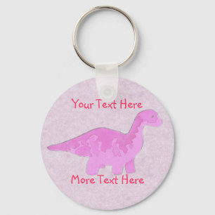 Roze Dino-Sleutelhanger Sleutelhanger