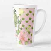 Roze Dino Voetafdruk Aangepaste Mok Cadeau voor To (Rechts)