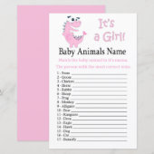 Roze Dinosaur Baby Animals Name Game (Voorkant / Achterkant)