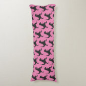 Roze Dinosaur Body Cushion Lichaamskussen (Voorkant Verticaal)