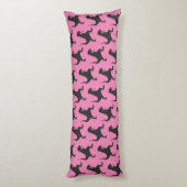 Roze Dinosaur Body Cushion Lichaamskussen (Achterkant (Verticaal))
